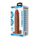 Коричневая насадка на пенис Xerxes - 22 см. (Цвет: коричневый)