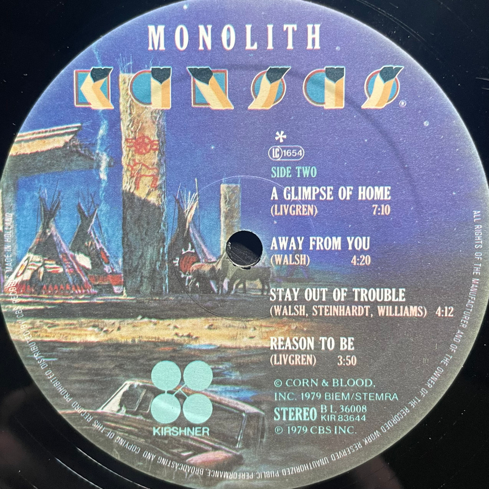 Kansas ‎– Monolith (Голландия 1979г.)