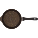 Сковорода глубокая 22см с ручкой «Грация» (черный/золото) сгчз220а