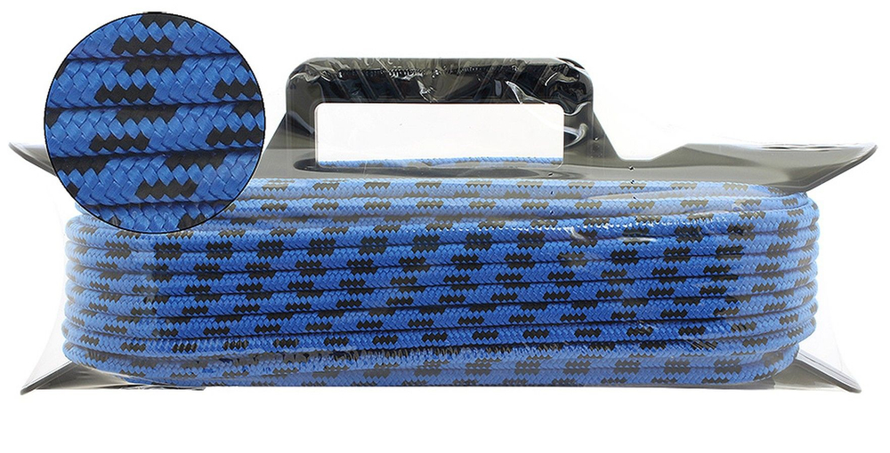 Якорная намотка/ веревка для якоря/ фал с карабином. 6мм*20м