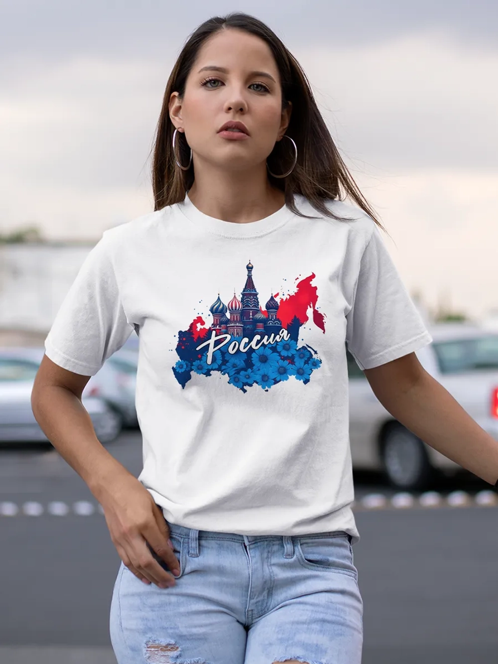 Футболка принт Россия