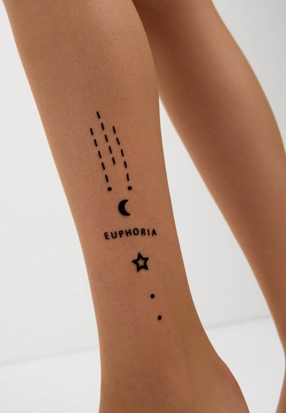 CONTE EUPHORIA Колготки женские c объемным тату-рисунком из флока