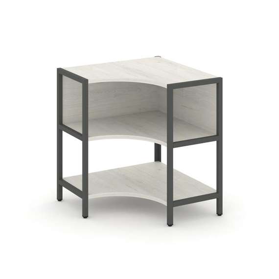 Shelf System Односекционный угловой стеллаж двухярусный SN.STMU-211 Дуб Наварра/Металл Антрацит 810*