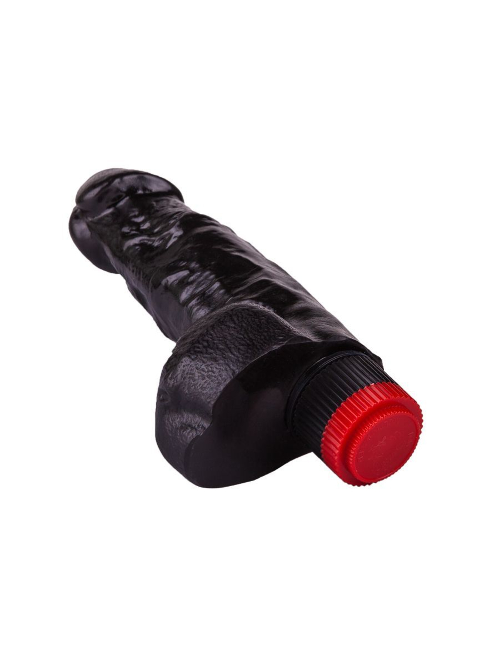 Чёрный фаллический вибромассажёр - 17,8 см. (Цвет: черный)