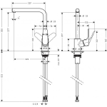 Смеситель для кухни Hansgrohe  Focus 31817670, черный матовый