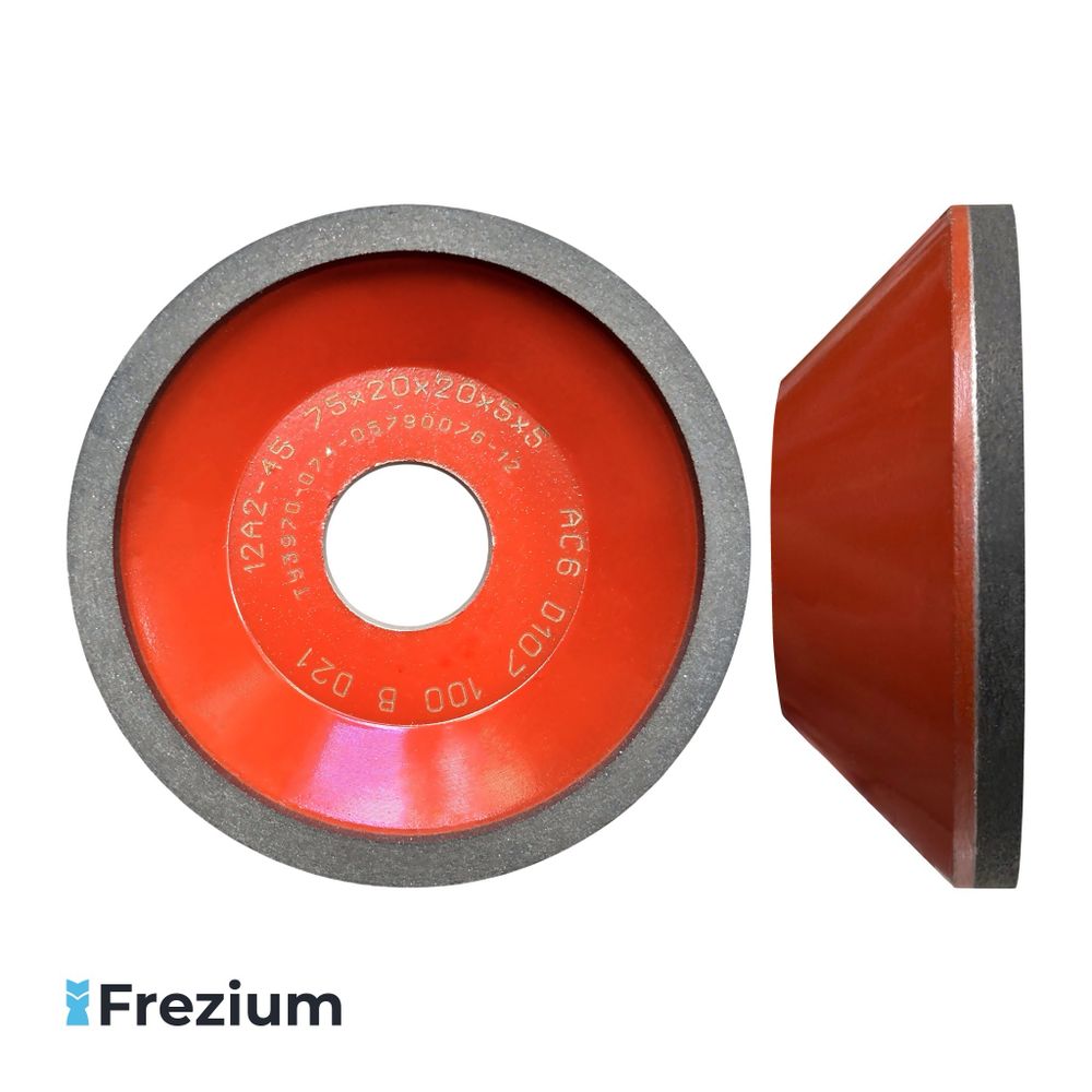 Круг алмазный шлифовальный 75x20x20x5x5 AC6 100/80 A12A2-45 Круг алмазный шлифовальный 75x20x20x5x5 AC6 100/80 A12A2-45