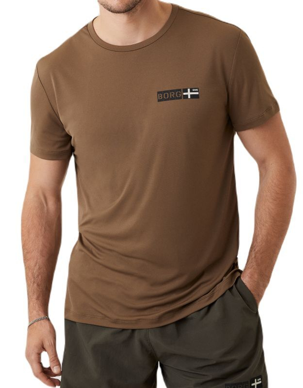 Теннисная футболка Bjorn Borg Sthml Light T-Shirt - teak
