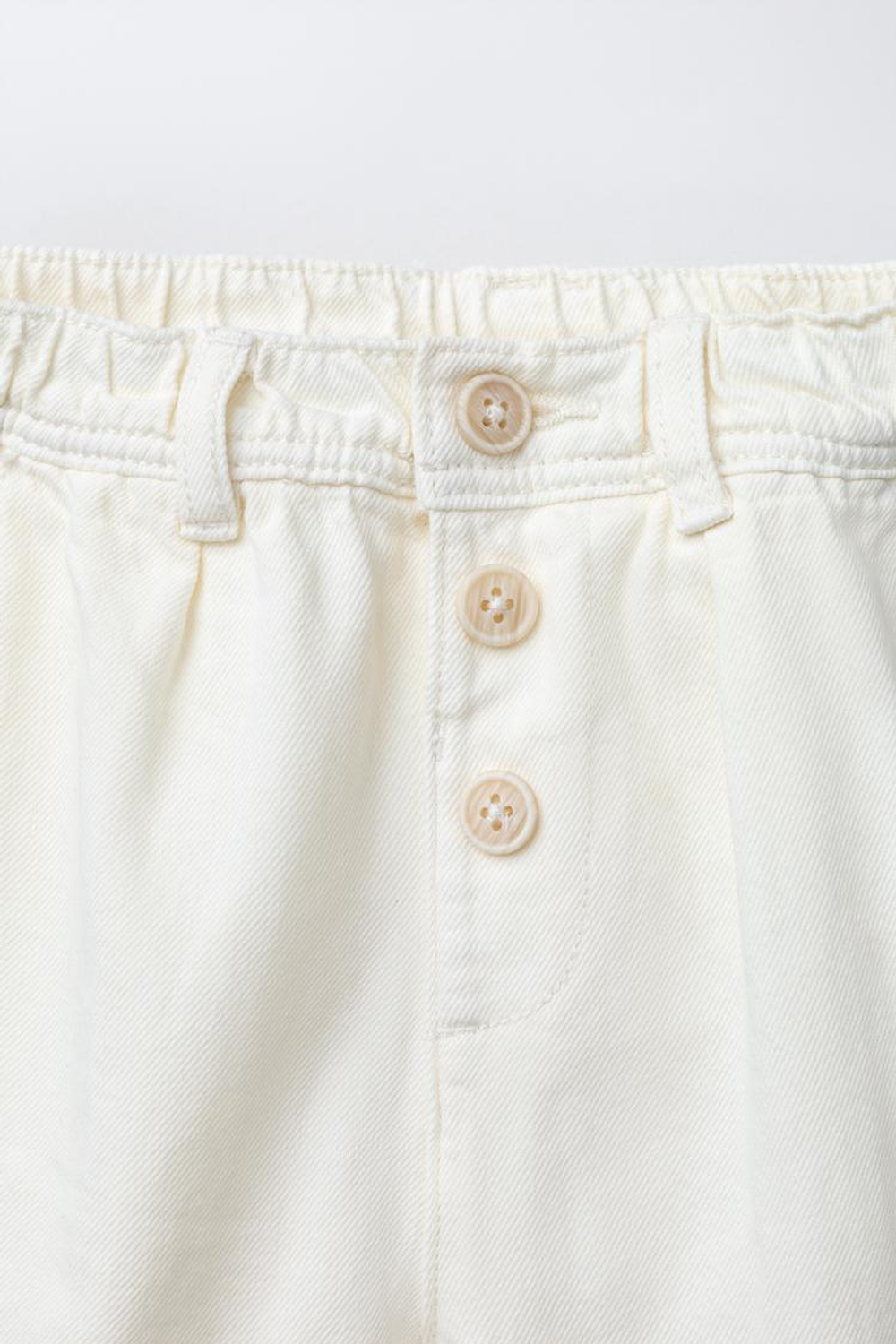 ZARA БРЮКИ С ПУГОВИЦАМИ, ЭКРЮ