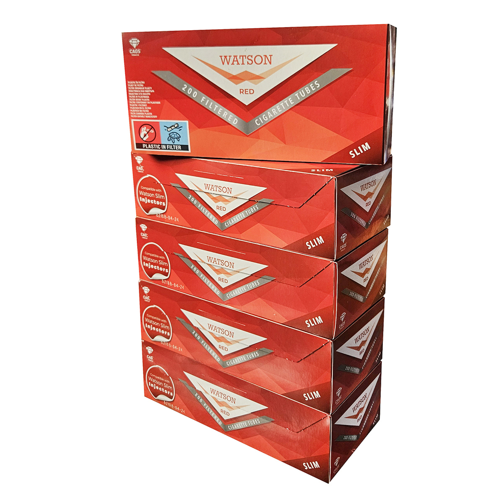 Гильзы для сигарет "Watson" Slim Red 17мм 5x200шт (Комплект)
