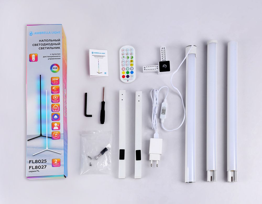 Ambrella Светильник светодиодный напольный RGB с пультом LineTech FL8020