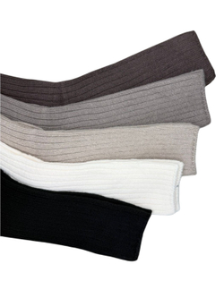 Женские теплые "вязанные" носки из шерсти Мериноса средней длины - 10 пар