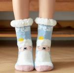 Носки женские высокие утепленные «Fashion ZIMA», Долли в облаках, высота 24см, р-р 36-39