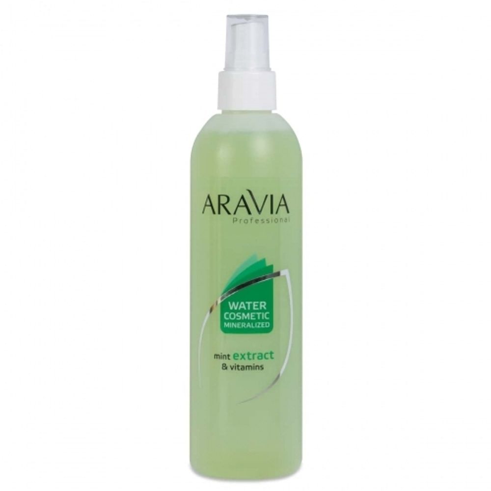 Вода косметическая минерализованная с мятой и витаминами, Aravia Professional, 300 мл.