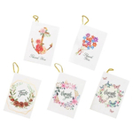 Открытка прямоугольная Basir, серия "Thank You", с блёстками, 9.3*6.5 см, 128 шт