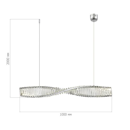 SL6205.113.01 Светильник подвесной ST-Luce Хром/Прозрачный LED 1*21W 4000K ELICA