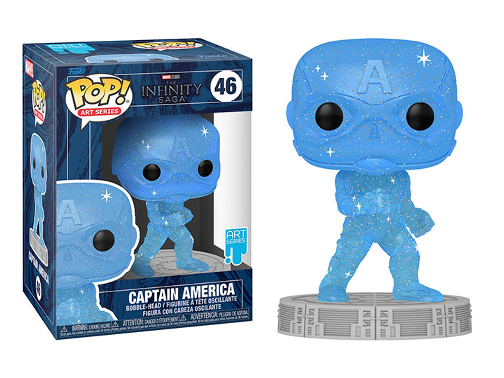 Фигурка Funko POP! Art Series Bobble Marvel Infinity Saga Captain America Blue