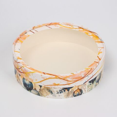 Новый год. Коробка подарочная новогодняя для макарун тубус с окном Шарики , 20 х 6 см.