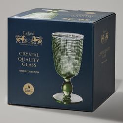НАБОР БОКАЛОВ "TEMPO" GREEN 4 ШТ./280 МЛ