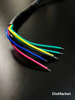 Разъем коммутатора 139QMB (4+2 контакта, мама, +провода)