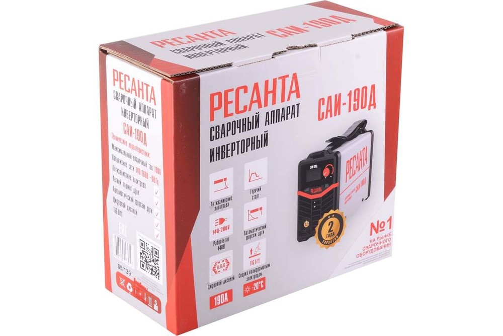Инверторный сварочный аппарат Ресанта САИ-190Д 65/139