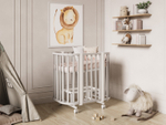 Кроватка детская Incanto Nova Lux c наклоном дна цвет серый/белый