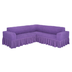 Чехол на угловой диван, цвет Лиловый