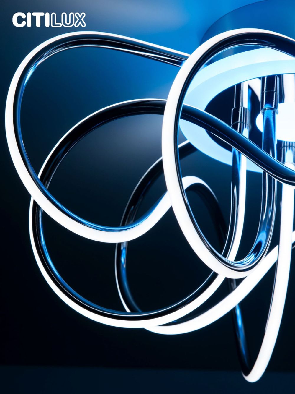 Citilux Джемини Смарт CL229A161E RGB Умная люстра Хром