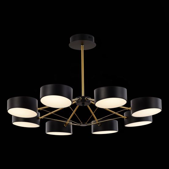 SLE6005-402-08 Светильник потолочный Черный, Золотистый/Черный LED 8*10W VALLE