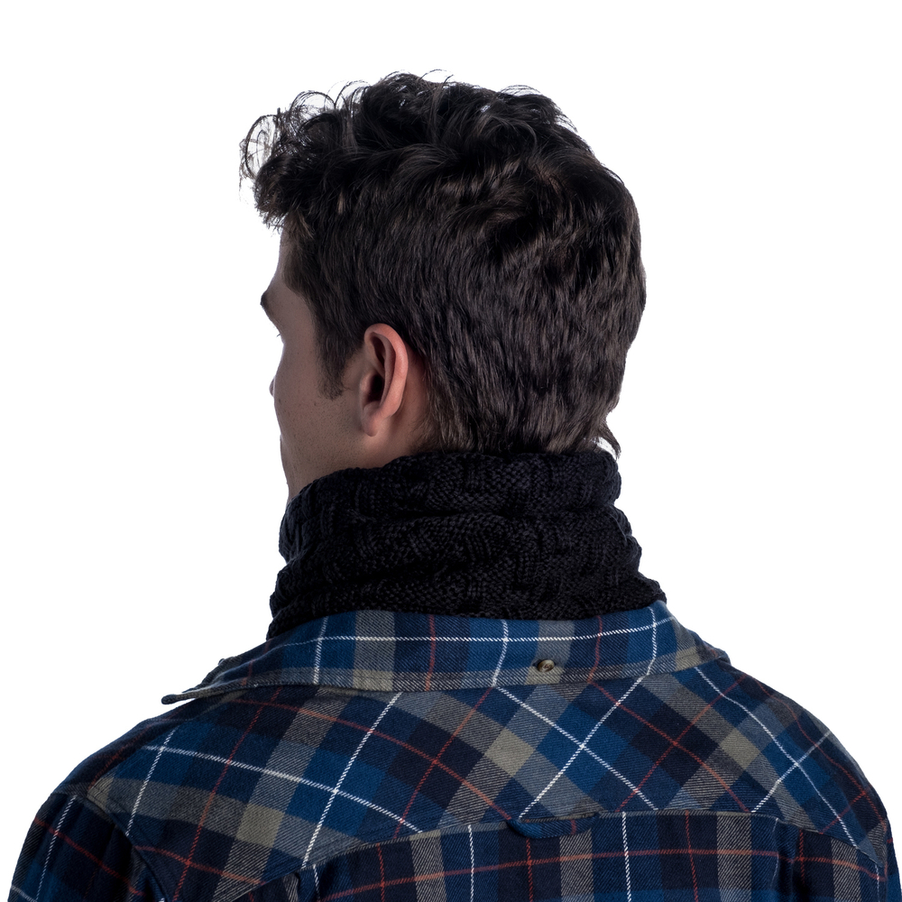 Шарф Buff Knitted & Fleece Neckwarmer Airon Black (US:One size)