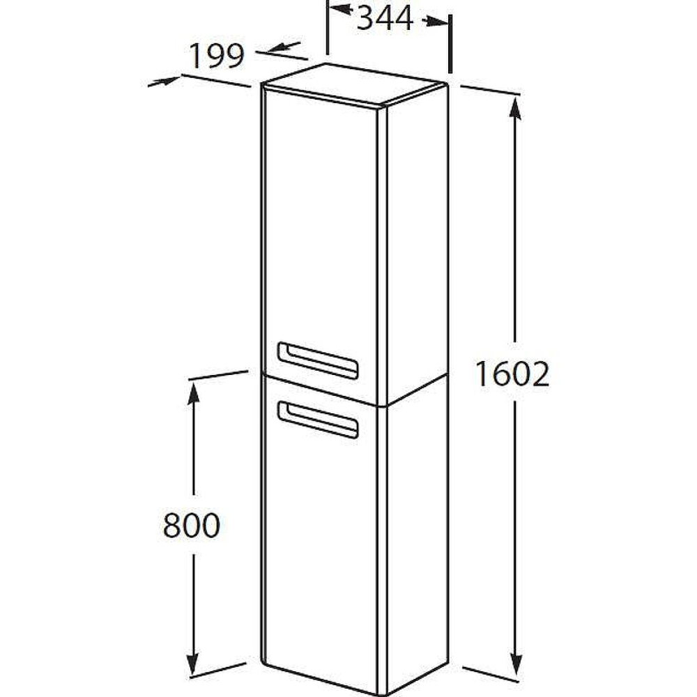 Шкаф пенал Roca The Gap 35 ZRU9302746 R подвесной Фиолетовый