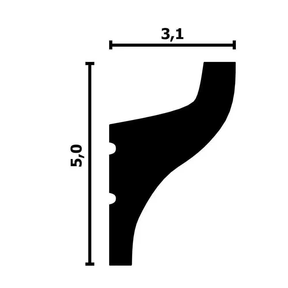 P95 карниз под подсветку Перфект PLUS 50х31х2000мм