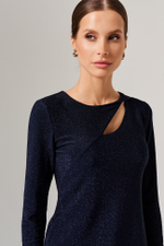 23147 Джемпер женский (синий с люрексом)