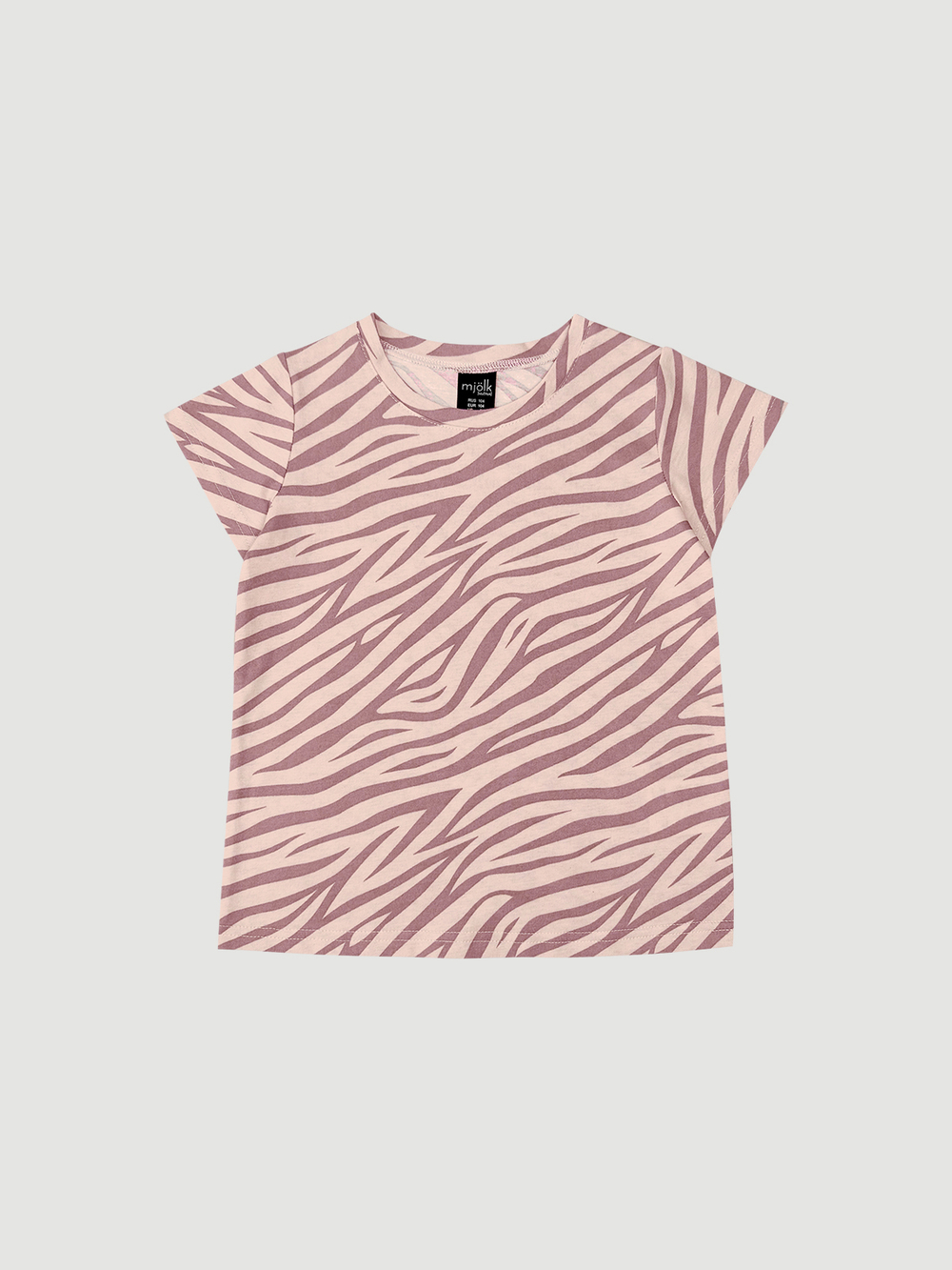 Футболка для девочек Mjölk Зебра розовая