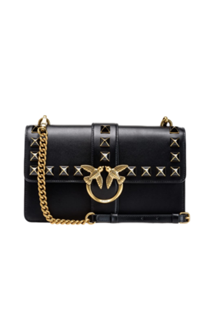 CLASSIC LOVE BAG ONE PAINTED STUDS - black