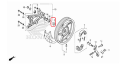 42311-KWN-900. COLLAR, RR. WHEEL SIDE