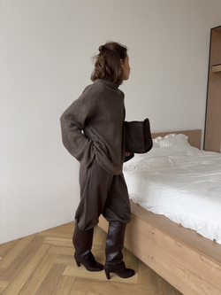 свитер BARB silky wool шоколадный