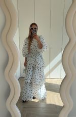 КОСТЮМ С ЮБКОЙ В ГОРОШЕК БЕЛЫЙ|ЧЕРНЫЙ