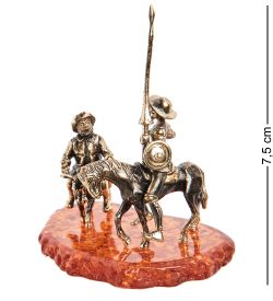 Народные промыслы AM-2207 Фигурка «Дон Кихот и Санчо Панса» (латунь, янтарь)