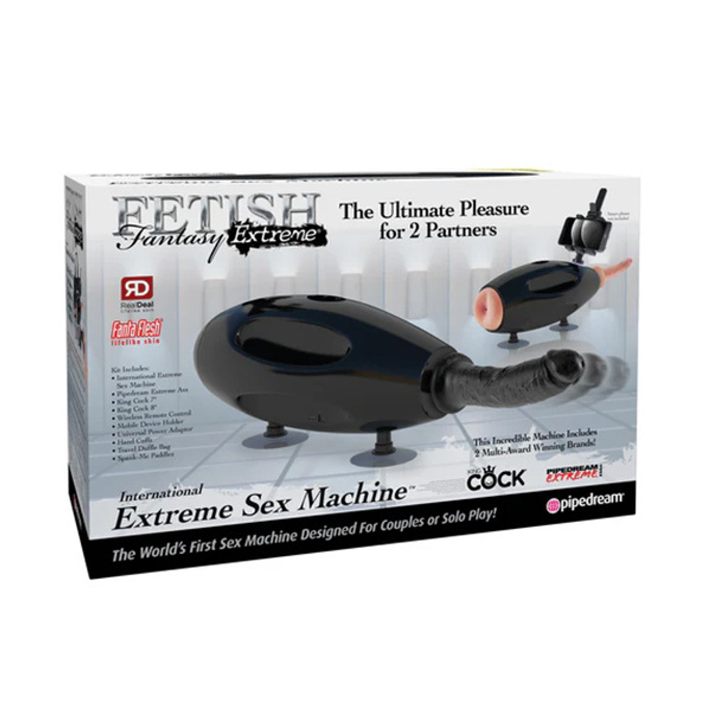 Портативная секс-машина для двоих с пультом ДУ PipeDream Fetish Fantasy International Extreme Sex Machine 3651-23