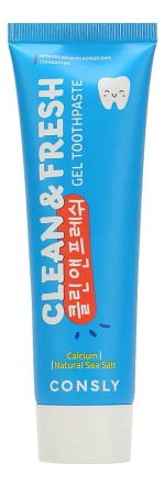 CNS Toothpaste Паста зубная гелевая Clean&Fresh с кальцием и натуральной морской солью With Calcium and Natural Sea Salt, 105г