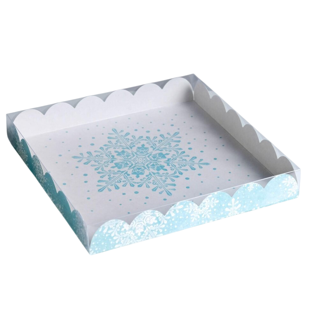 Коробка с PVC крышкой «Let it snow», 21 × 21 × 3 см