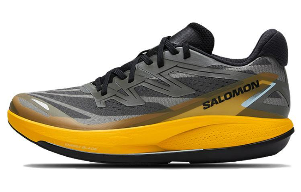 SALOMON Salomon Phantasm 2 comfortable daily mesh shock absorption, non-slip, wear-resistant, low-cut training running shoes for men and women with the same gray and yellow