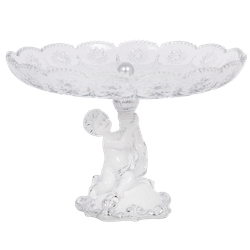 Фруктовница-конфетница Эдем со стеклянной чашей 1257 Серебро