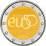 2 евро  Членство в ЕС 50 лет Ирландия 2023 год