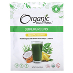 Organic Traditions, Supergreens, ананас и кокос, 100 г (3,5 унции)
