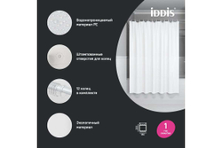 Штора для ванной IDDIS 200x180 см, PE, белый P02PE18i11
