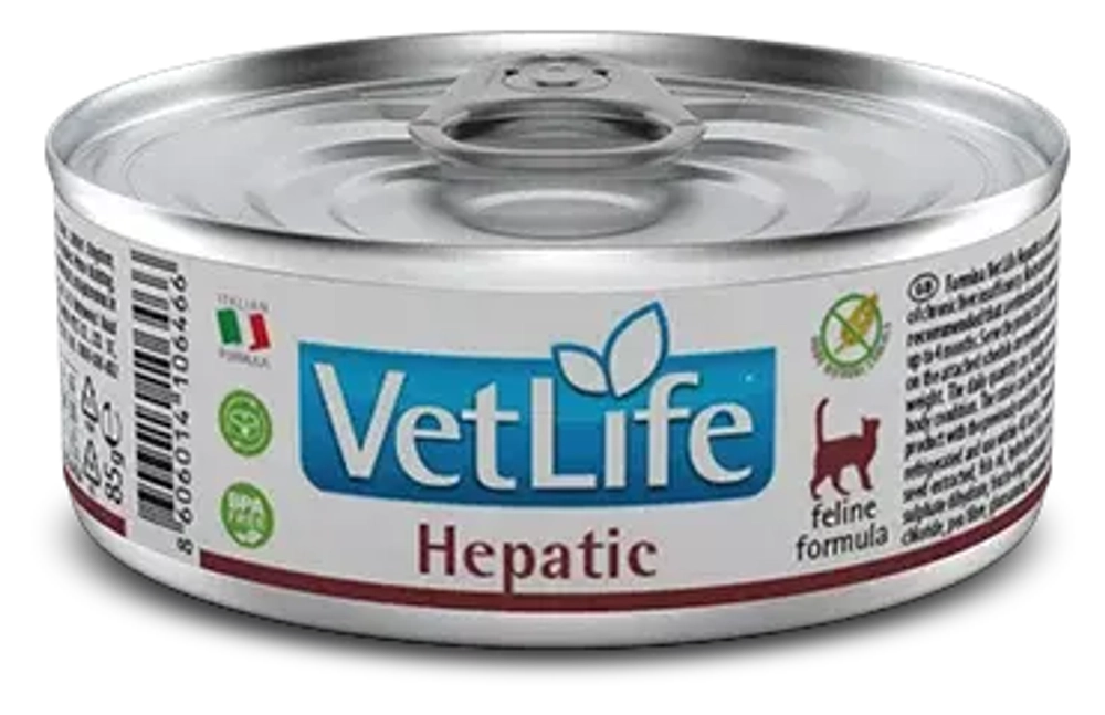 Farmina VetLife Hepatic паштет диетический для кошек при хронической печеночной недостаточности, 85 г
