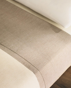 Zara Home - Полосатая простыня, бежевый, 270x280 см