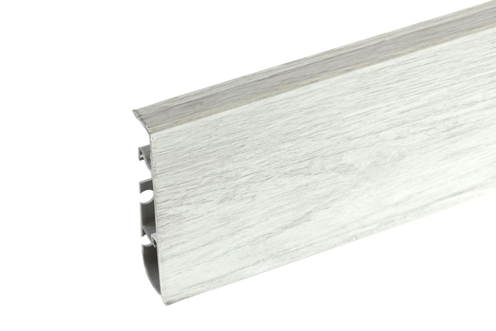 Плинтус Cezar Hi-Line 319 Серый Органический Дуб, 2500x75x22 мм