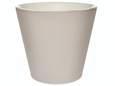 Горшок цветочный Velvet D330мм 16л на колесиках (бежевый)